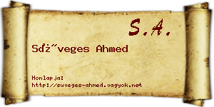 Süveges Ahmed névjegykártya